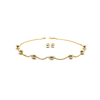 Gold Plated Pearls Necklace & Studs Combo
